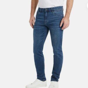 NEW Kenneth Cole Men's 40x29 Straight Fit Stretch Denim Jeans Blue Comfortable